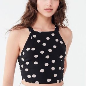 Urban Outfitters polka dot crop tank top